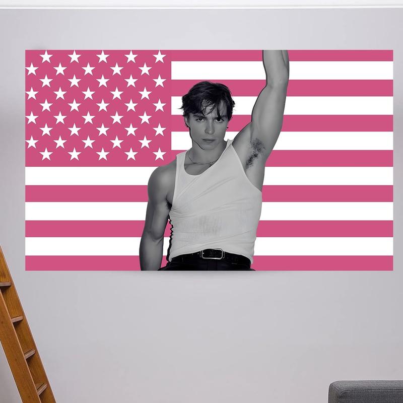 Nicholas Chavez Pink American Tapestry Flag 3x5ft Feet Funny Meme Tapestry DecorPrintLyle Menendez,Monsters Rafe Cameron  PinkFlag