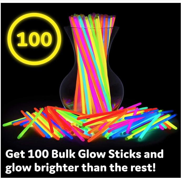 Glow Sticks Bulk Party Favors 100 pack - 8