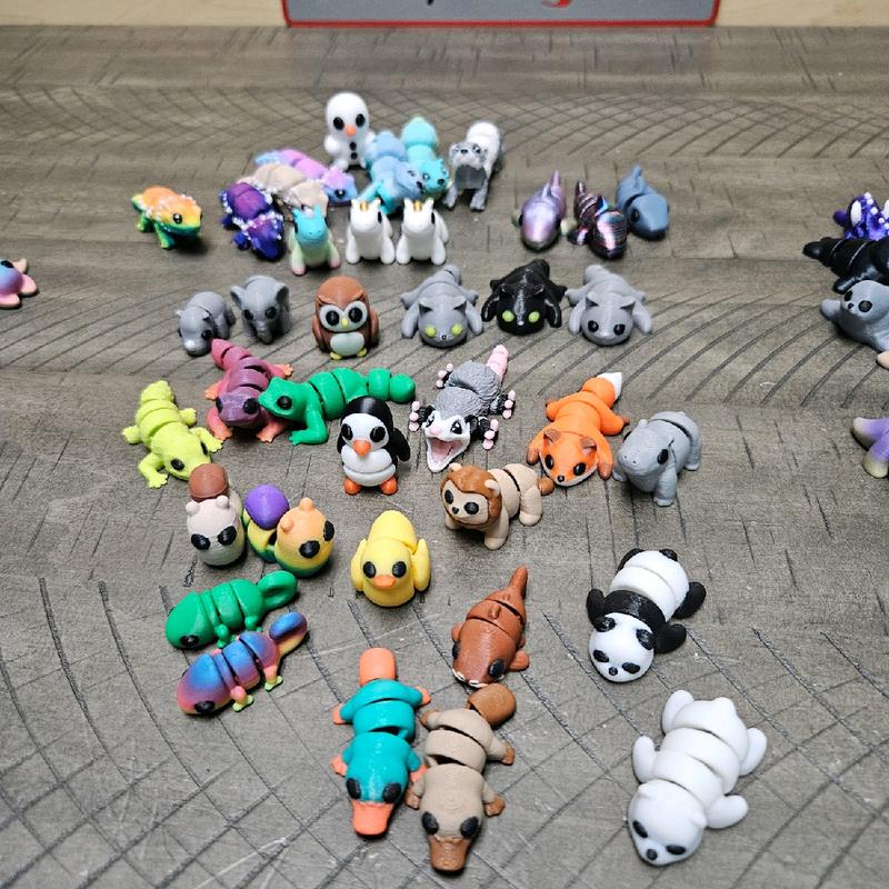 3D printed MICRO mini handpicked desk pet figurines