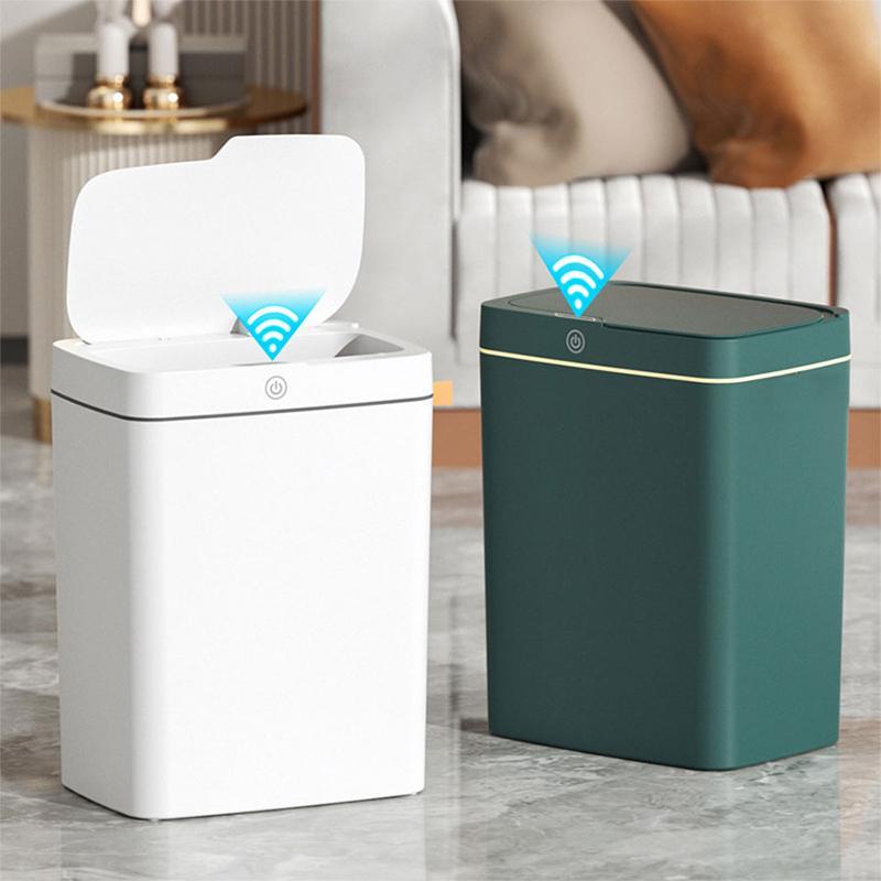 15L Smart Sensor Trash Can, Waterproof & Anti-odor Automatic Sensor Trash Can, Kitchen Trash Can, Suitable for Home Kitchen, Office [Battery Required, without Battery]