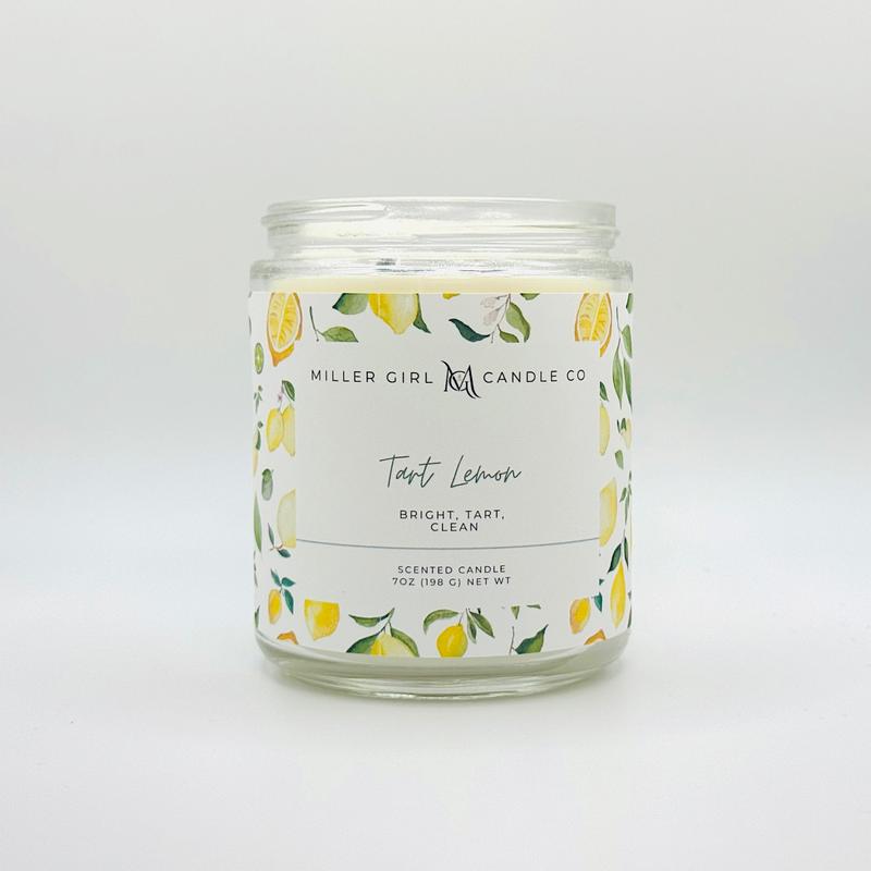 Tart Lemon Candles & Wax Melts  | 3 sizes | Up to 60 Hour Burn Time | Highly scented Wax Melts | Scents that Fill the Room | Home Fragrance | Soy Blend | Cotton Wicks | Beautiful Aroma