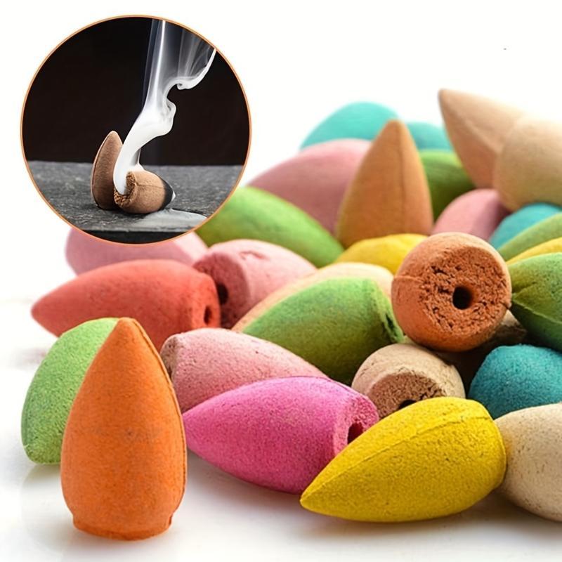 Backflow Incense Cones, 200pcs Backflow Fragrance Grains, Incense Stick Fragrance, Aromatherapy Incense Stick, Home Decorative Incense Stick, Room Fragrance, Home Decor for Home & Office