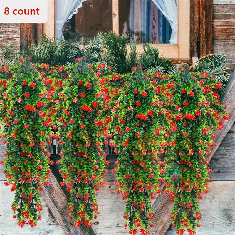 Artificial Hanging Plant, 1 2 4 8 12pcs Faux Hanging Plant, Fake Hanging Plant, Faux Hanging Flower, Hanging Plant for Home Garden Decoration