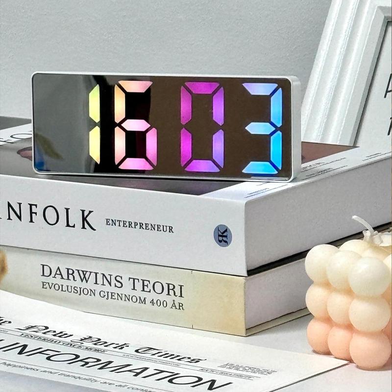 LED Electronic Clock, Creative Alarm Clock, 1 Count USB Battery Powered Large Screen Clock, Home Decor for Bedroom, Living Room (Battery Not Included)