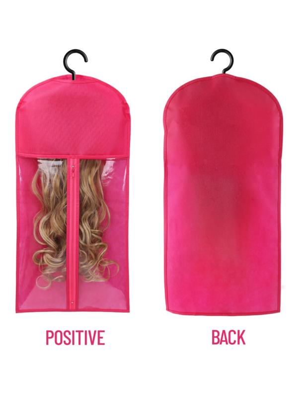 Hair Extension Storage Bag, Dust-proof Wig Storage Bag with Hanger, Hair Salon Tools & Accessories for Women & Girls