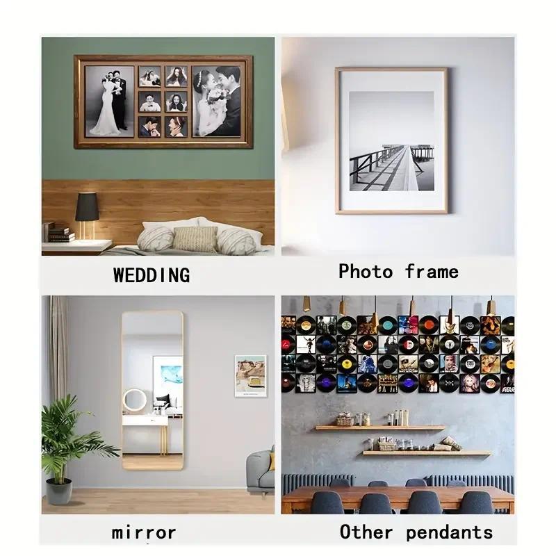 Interlock Hanging Buckle, Flush Mount Bracket, Furniture Connector, Wall Picture Frame Hanger, Display Photo Frame Hooks