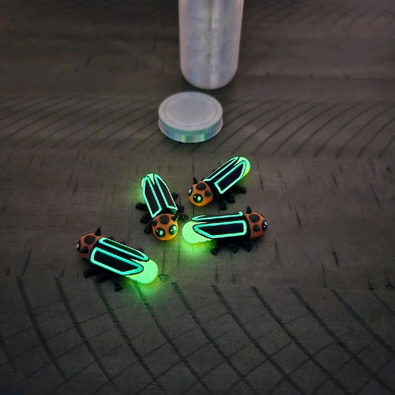 3D Printed Fireflies with Jar Figurine