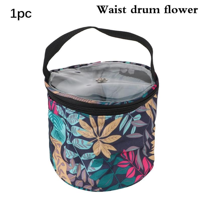 Floral Pattern Yarn Storage Bag, 1 Count Exquisite Round Sewing Thread Handbag, Sewing  Fabric Storage Bag for Home Cloth Shop Office Dormitory