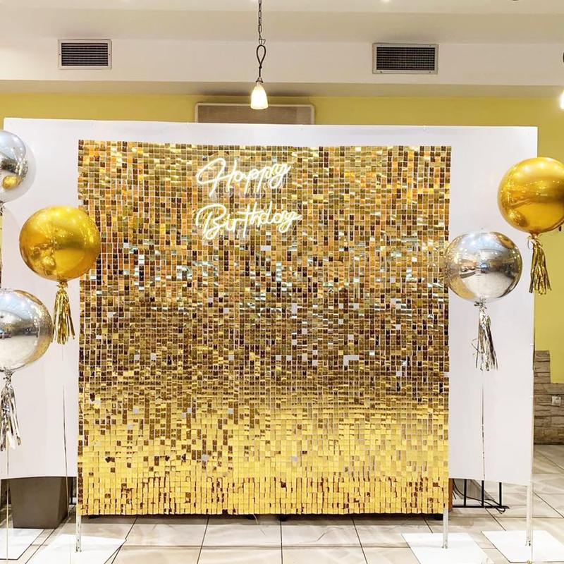 Shimmer Wall Backdrop 12 18 24 30 36 Packs Shimmer Backdrop Panels for Wedding Party Birthday Engagement Decoration Banners Ornaments