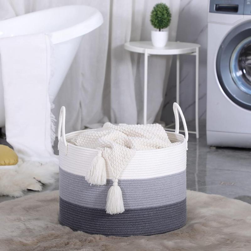 Large Capacity Clothes Basket with Handle, Foldable Laundry Basket Storage Organizer, Small Space Organizer, Storage Basket for Home, Bedroom, Laundry Organization, Bedroom Accessories, Room Decor, Boyfriend Gifts, Fall Decor,  Toiletries Basket