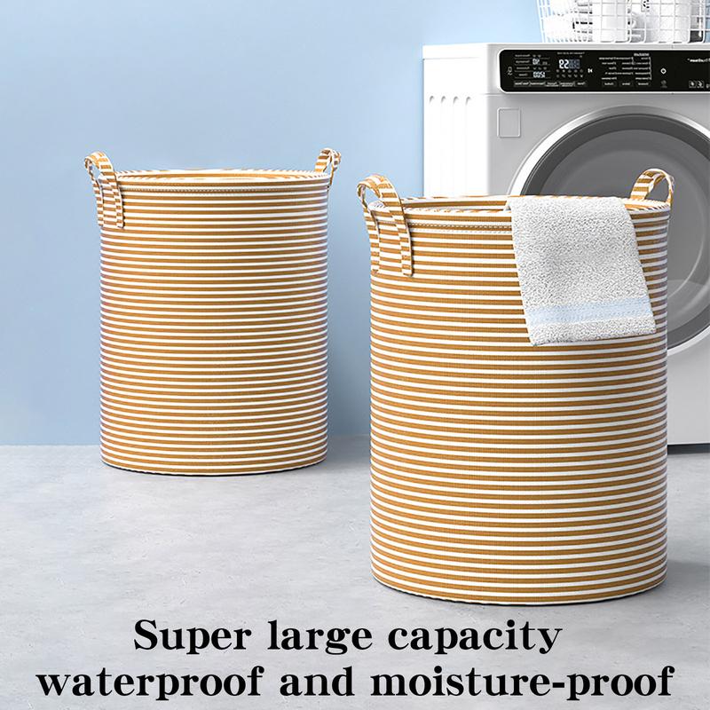 Large Laundry with Handles Hamper Laundry Basket Dirty Clothes Basket Foldable Home Bathroom Storage Bucket Clothes Storage Dormitory Sorting Laundry Basket Organiser