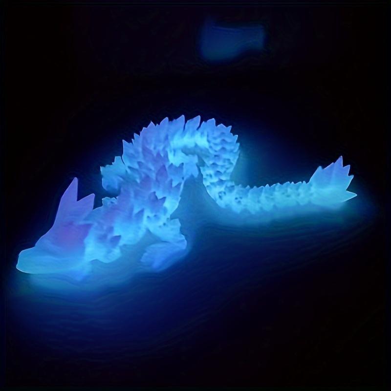 Christmas 3D Printed Luminous Crystal Dragon Statue, Creative Dragon Decoration, Garden Decoration, Home Decor, Office Decoration, Gift for Friend