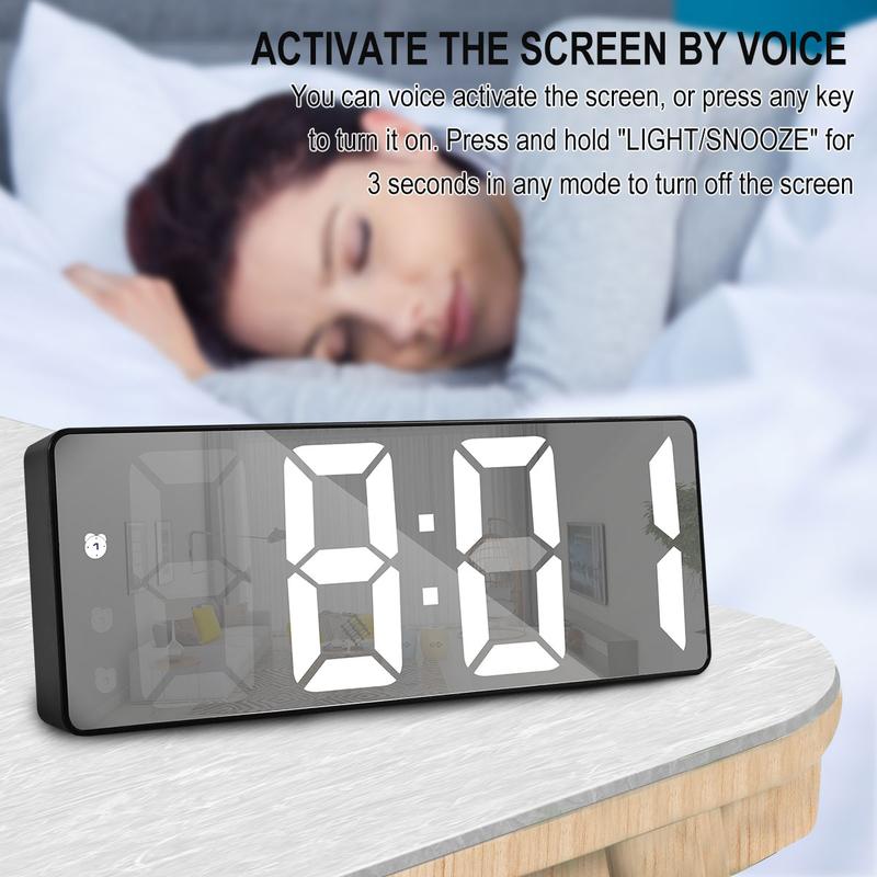 Digital Alarm Clock LED Travel Alarm Clocks with Snooze Button Brightness Adjustable Gifts for Wife,Personalized Gifts