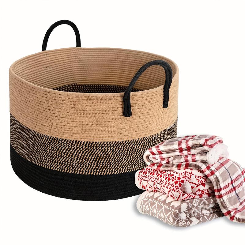 Large Capacity Clothes Basket with Handle, Foldable Laundry Basket Storage Organizer, Small Space Organizer, Storage Basket for Home, Bedroom, Laundry Organization, Bedroom Accessories, Room Decor, Boyfriend Gifts, Fall Decor,  Toiletries Basket