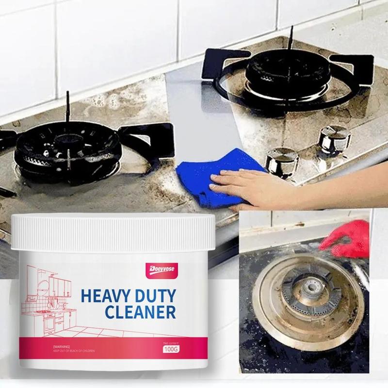 Doeyvose Heavy Duty Cleaner, Multifunctional Stains Cleaner, Stainless Steel Oil Stains Cleaning Cream, Cleaning Tool for Home Kitchen & RV