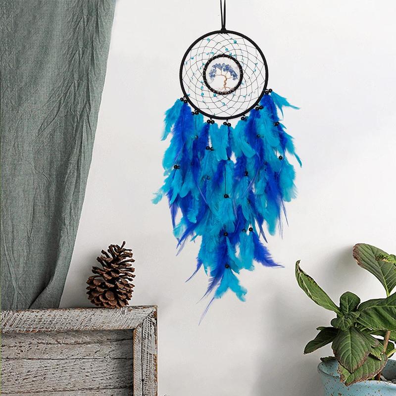 Dream Catcher for Ramadan Decor, 1 Count Feather Decor Dream Catcher, Hanging Decor for Home Living Room Room, Ramadan Decorations, Holiday Gift for Friends