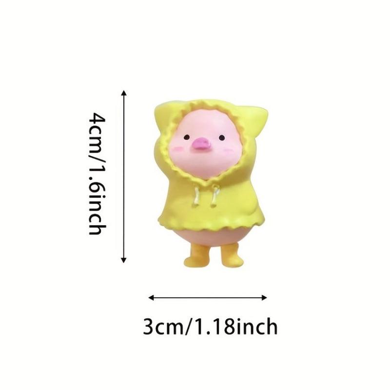 Cute Piggy Refrigerator Magnet, 6 Counts Cartoon Animal Decorative Magnet for Kitchen, Fridge Decorative Ornament, Summer Essentials