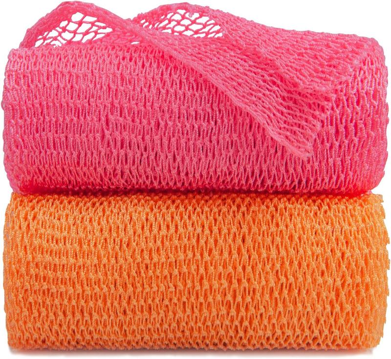 African Exfoliating Net Sponge, Long Net Bath Sponge, Exfoliating Shower Body Scrubber, Back Scrubber, Skin Smother, Great For Daily Use, Christmas