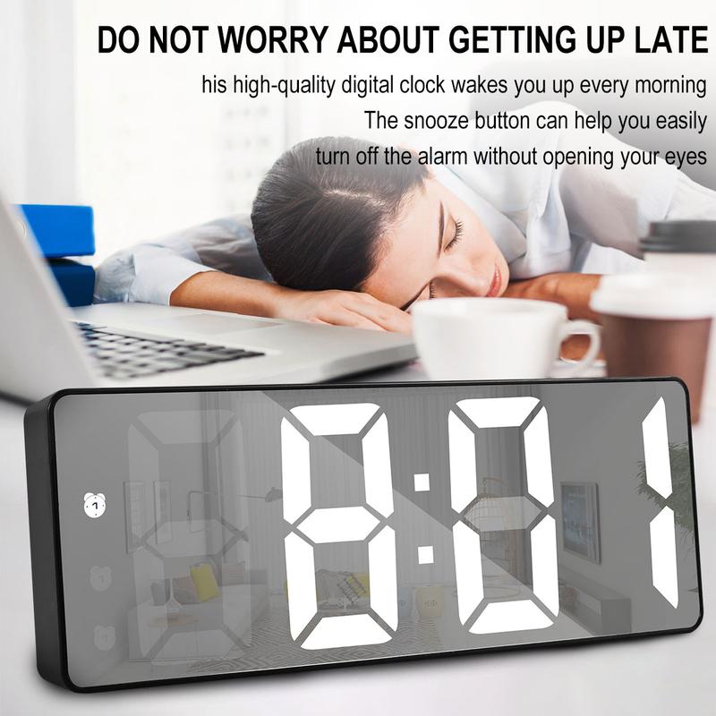 Digital Alarm Clock LED Travel Alarm Clocks with Snooze Button Brightness Adjustable Gifts for Wife,Personalized Gifts