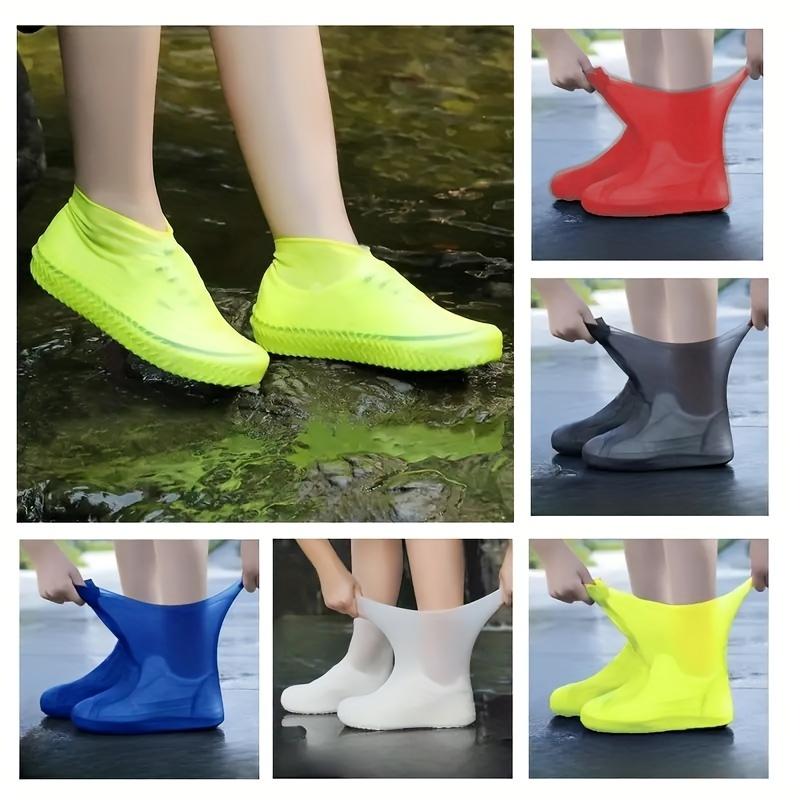 3 pairs of waterproof shoe covers, reusable waterproof latex shoe covers, non-slip rain boots protectors, suitable for outdoor use waterproof shoe covers, unisex rain boot covers