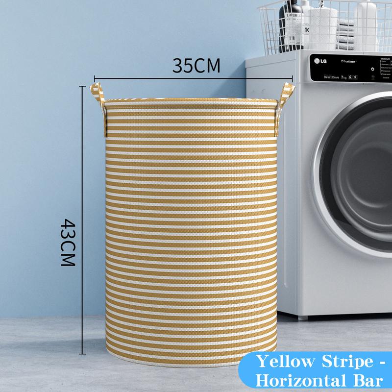 Large Laundry with Handles Hamper Laundry Basket Dirty Clothes Basket Foldable Home Bathroom Storage Bucket Clothes Storage Dormitory Sorting Laundry Basket Organiser