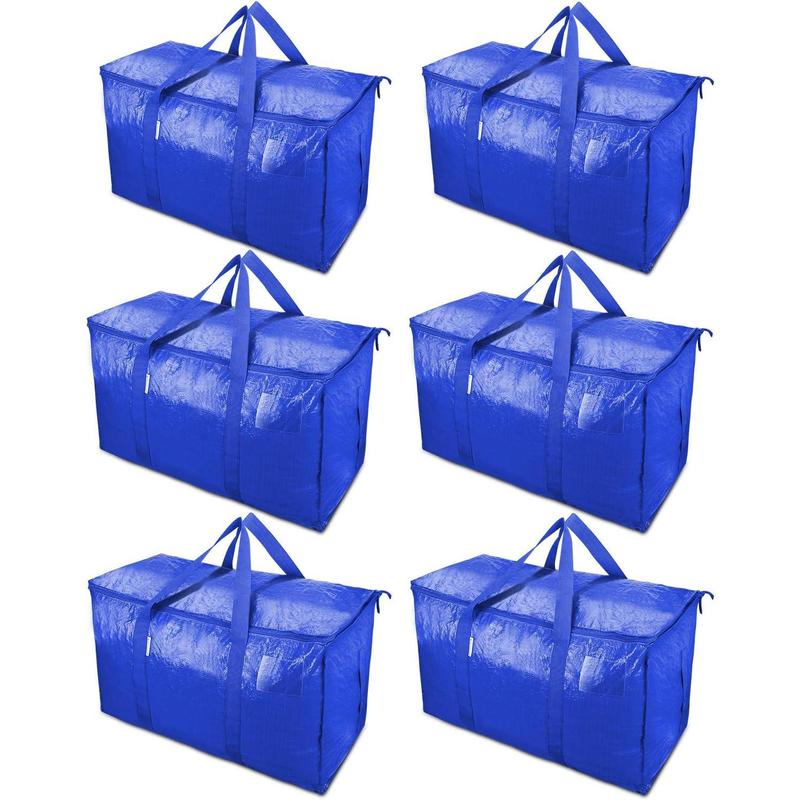 Extra Large Moving Bags with Zippers & Carrying Handles, Heavy-Duty Storage Tote for Space Saving Moving Storage Organiser