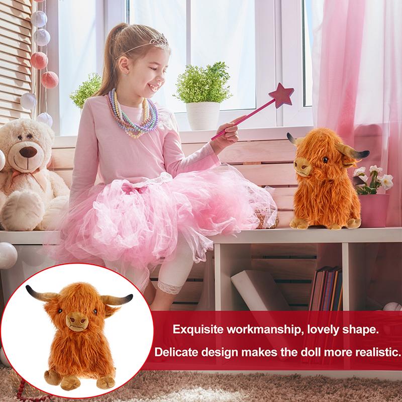 Simulation Highland Cow Animal Plush Gifts Soft Stuffed Highland Cow Plush Toy Plushie Gift For Kids \