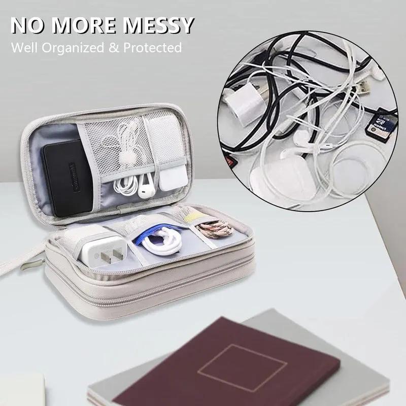 Data cable storage bag, earphone bag, charger, mobile phone bag, handheld bag, USB flash drive, multifunctional vacuum bag waterproof plain storage plain Organiser