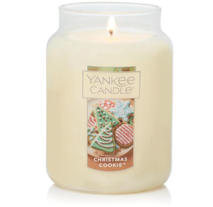 Yankee Candle Christmas Cookie Scented, 22oz Large Jar Single Wick Candle - Over 110 Hours Burn Time - Aroma, Decor