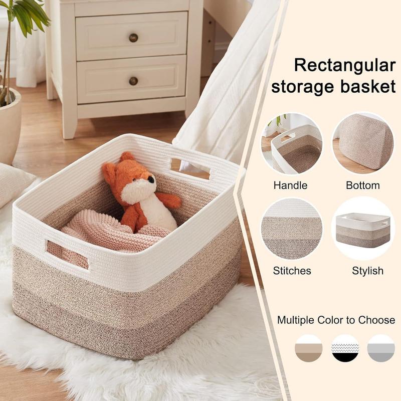 Large Capacity Storage Basket, 1 Count Portable Clothes Toy Doll Books Sundries Storage Basket with Handle, Household Storage Organizer for Home Living Room Bedroom