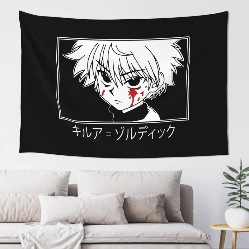 Anime Tapestry Aesthetic Wall Hanging Tapestries Wall Blanket Art for Living Room Bedroom Dorm Home Decor Gift 60x40Inch Cloth Peach Skin Velvet