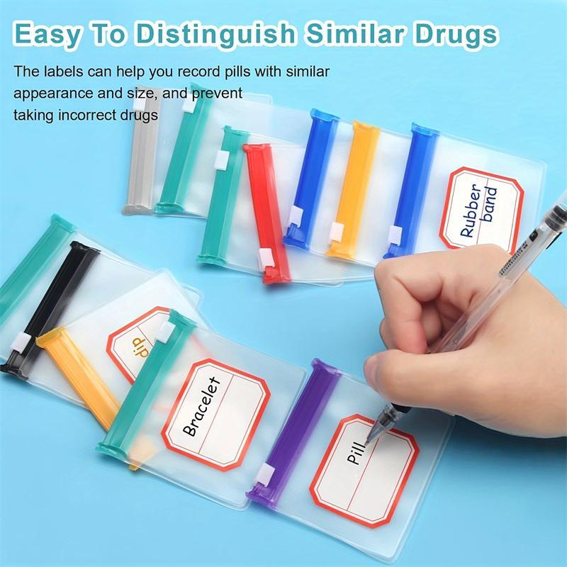 Clear Zipper Pill Storage Bag, 7 Counts set Reusable Pill Organizer, Portable Pill Storage Bag for Travel, Home Organizer for Pill & Small Item