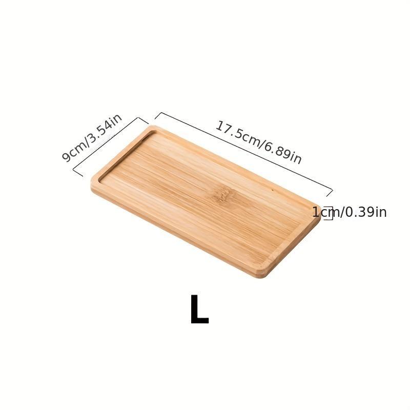 Bamboo Bathroom Storage Tray, 1 Count Oval & Rectangular & Round Shaped Bathroom Shower Gel Shampoo Storage Tray, Home Organizer for Bathroom, Bedroom, Living Room