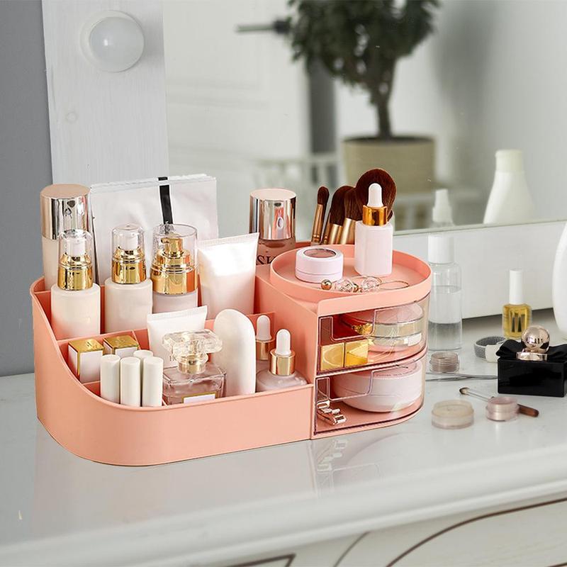 Cosmetic Storage Box, 1 Count Desktop Makeup Organizer, Makeup Organizer for Home Bedroom Dressing Table, Summer for Gift