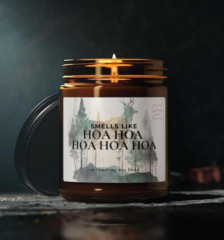 Hoa Hoa Candle, Smells Like Hoa Hoa Season, Fall Twilight Candle, Gift For Twilight Fan, Bookish Fan Fiction Candle, Soy Scented Candle