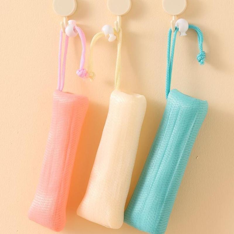 Hangable Mesh Soap Bag for Shower (4pcs), Soft Soap Saver Bag Pouch with Drawstring, Skincare Tools for Soap Bars Foaming and Drying