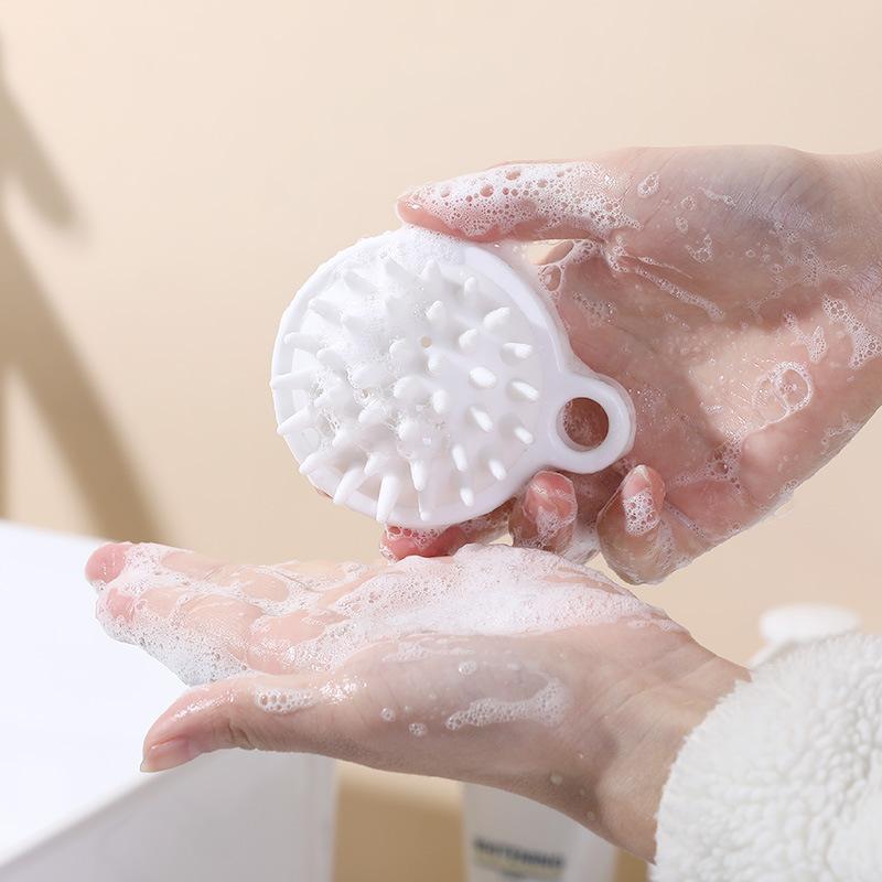 Silicone Scalp Massage Brush with Hanging Hole, Shower Shampoo Comb, Silicone Tooth Comb For Deep Cleaning