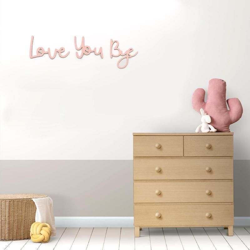 Love You Bye Sign, 1 Set Modern Wall Decor, Wall Art Ornaments for Home Living Room Bedroom Office, Bedroom Refresh Decor, Home Decor Ideas