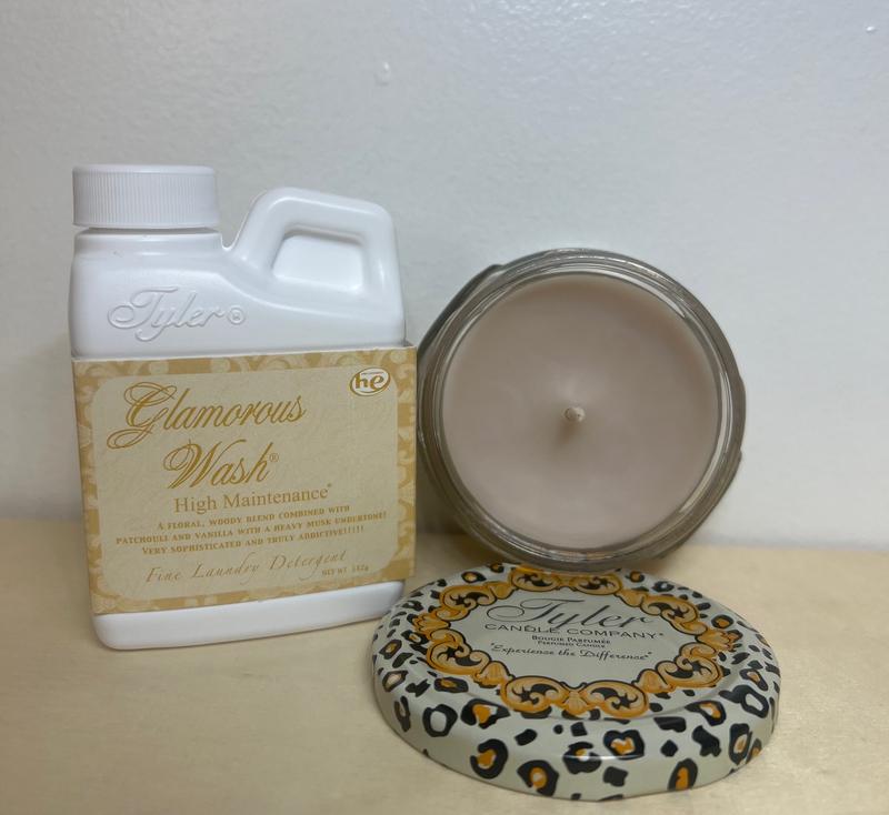 Glamorous Wash and Candle Set by Tyler Candle Company Decor Gift