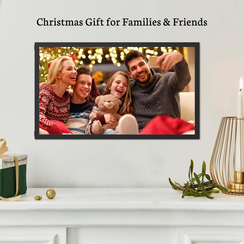 BSIMB 21.5 Inch 64GB Extra Large WiFi Digital Frame, 1920 x1080 IPS FHD Digital Photo Frame, Remote Control, Light Sensor, Easy to Share Photos Videos via App& Email,Perfect Must Have Christmas Love Gifts for Friends Family Grandparents