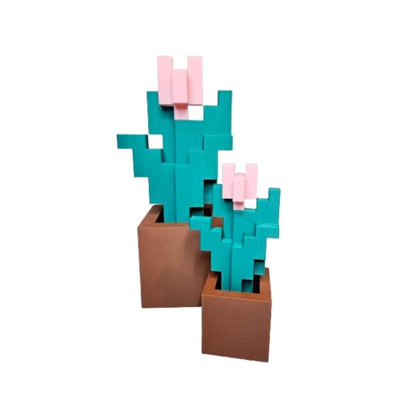 Minecraft Inspired Tulip 3d Printed With Pot - Minecraft Decor - Fake Plant - Decorative - Nature