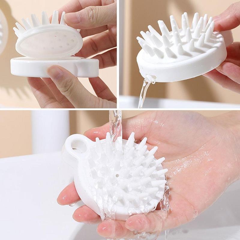 Silicone Scalp Massage Brush with Hanging Hole, Shower Shampoo Comb, Silicone Tooth Comb For Deep Cleaning