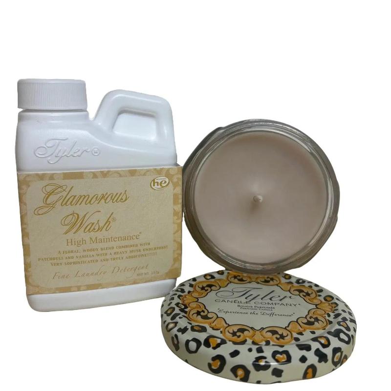 Glamorous Wash and Candle Set by Tyler Candle Company Decor Gift