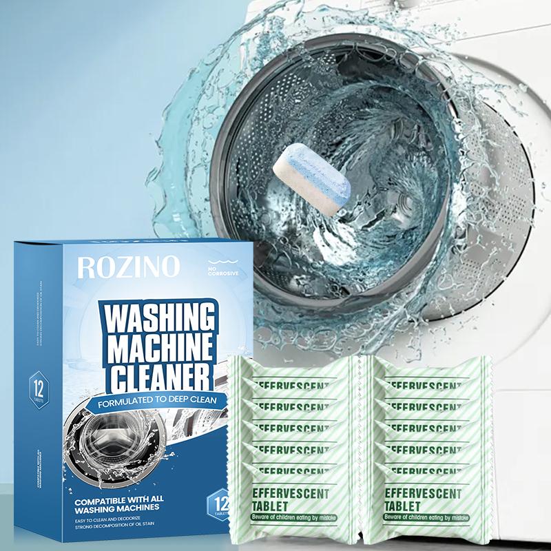 Washing Machine Cleaner & Descaler 12 Pack - , septic tank safe and environmentally friendly deodoriser, cleans drum interiors and drum seals