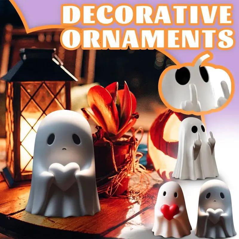 Cute Ghost Design Ornament, 1 Count Cute Cartoon Ghost Ornament, Decorative Ornament for Home Office Desk, Home Decor