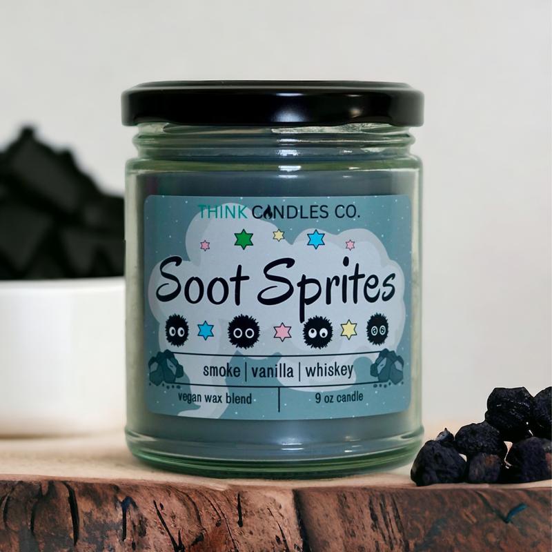 Soot Sprites Candle | Hand Poured Vegan Wax Blend Candle | 9 oz, 4 oz, 2 oz Snap Bar