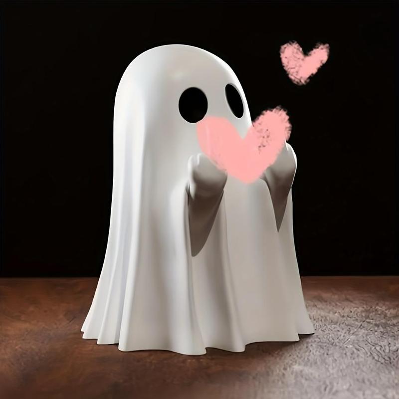 Cute Ghost Design Ornament, 1 Count Cute Cartoon Ghost Ornament, Decorative Ornament for Home Office Desk, Home Decor