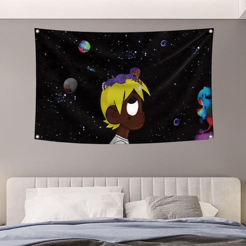 Luv vs the World 2 Flag Tapestry (3x5ft,Durable, Polyester) Brass Grommets For College Dorm Man Cave