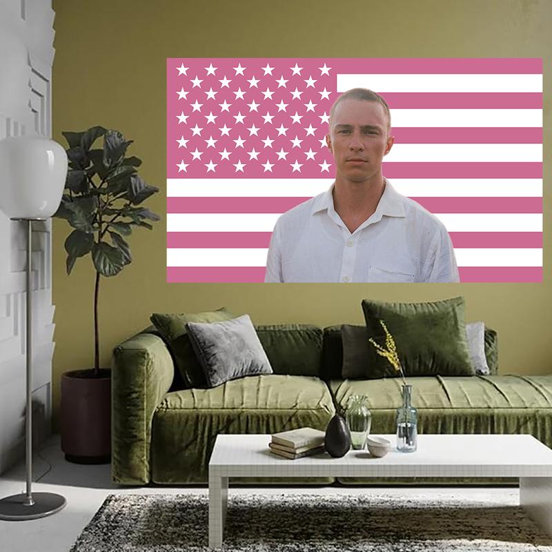 Drew Flags 3x5ft Starkey rafe cameron American Flag Pink Tapestry, College Dorm Bedroom Living Room Decor with Brass Grommet for Easy Hanging