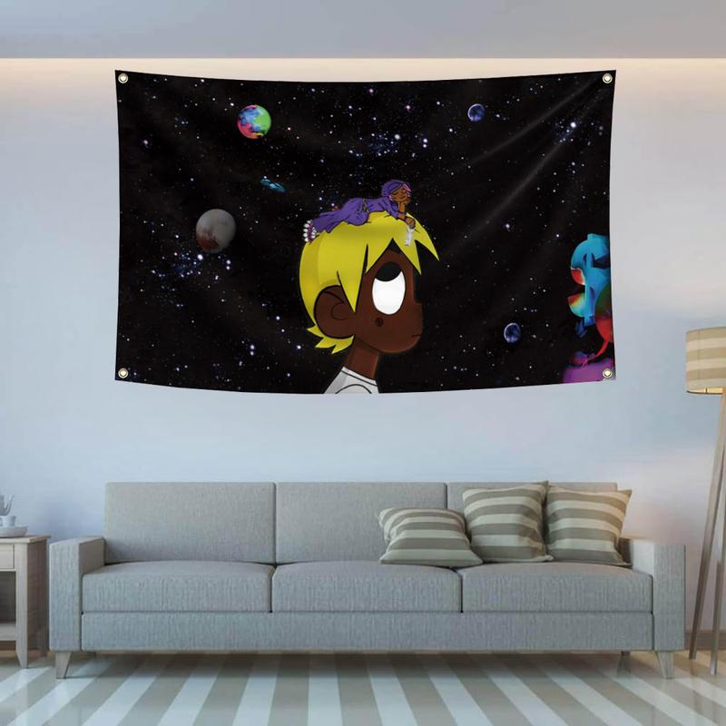 Luv vs the World 2 Flag Tapestry (3x5ft,Durable, Polyester) Brass Grommets For College Dorm Man Cave